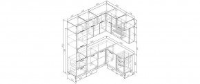 Кухонный гарнитур угловой Санторини 2200*1700 (Стол. 26мм) в Миассе - miass.ok-mebel.com | фото 2