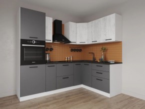 Кухонный гарнитур угловой Санторини 2400*1600 (Стол. 26мм) в Миассе - miass.ok-mebel.com | фото