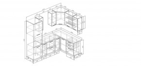 Кухонный гарнитур угловой Санторини 2400*1600 (Стол. 26мм) в Миассе - miass.ok-mebel.com | фото 2
