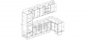 Кухонный гарнитур угловой Санторини 3200*1400 (Стол. 26мм) в Миассе - miass.ok-mebel.com | фото 2