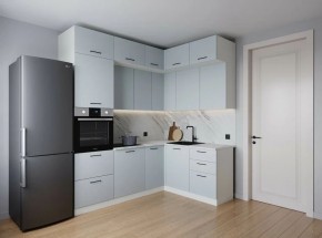 Кухонный гарнитур угловой Смоки 2200*1700 (Стол. 38мм) в Миассе - miass.ok-mebel.com | фото