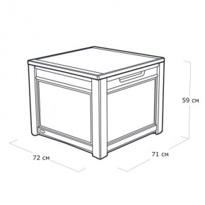 Квадратный сундук Cube Rattan 208 л в Миассе - miass.ok-mebel.com | фото 4