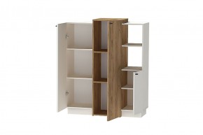 Квадро К-3 Комод 3дв (ЛДСП миндаль-дуб крафт золотой) в Миассе - miass.ok-mebel.com | фото 2
