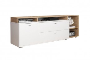 ЛАНС Комод-тумба К202  (дуб бунратти/белый) в Миассе - miass.ok-mebel.com | фото