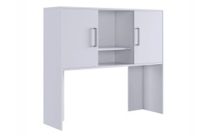 ЛАЙТ 2 Надстройка стола компьютерного (1200) белый в Миассе - miass.ok-mebel.com | фото