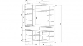 ЛЕНОРА Спальный гарнитур (модульный) графит в Миассе - miass.ok-mebel.com | фото 9
