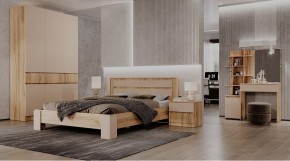 ЛЕНОРА Спальный гарнитур (модульный) кашемир в Миассе - miass.ok-mebel.com | фото
