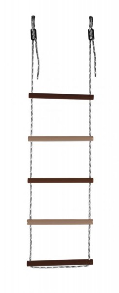Лестница веревочная 5 перекладин цв.коричневый, бежевый D=25  в Миассе - miass.ok-mebel.com | фото