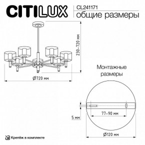 Люстра на штанге Citilux ELAN CL241171 в Миассе - miass.ok-mebel.com | фото 12