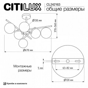 Люстра на штанге Citilux RONNY CL242163 в Миассе - miass.ok-mebel.com | фото 12