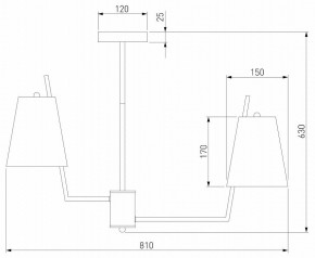Люстра на штанге Eurosvet Topanga 60173/8 латунь в Миассе - miass.ok-mebel.com | фото 4