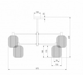 Люстра на штанге Eurosvet Voile 30192/8 золото в Миассе - miass.ok-mebel.com | фото 4