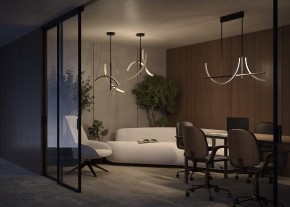 Люстра на штанге Maytoni Wabi MOD428PL-L27BK в Миассе - miass.ok-mebel.com | фото 6