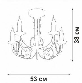 Люстра на штанге Vitaluce V3035 V3035-0/5PL в Миассе - miass.ok-mebel.com | фото 3