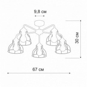 Люстра на штанге Vitaluce V3102 V3102-0/5PL в Миассе - miass.ok-mebel.com | фото 2