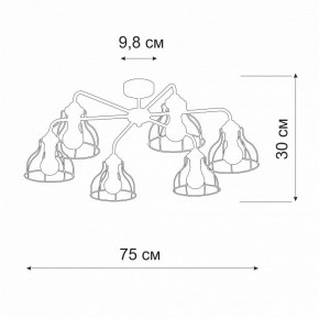 Люстра на штанге Vitaluce V3102 V3102-0/6PL в Миассе - miass.ok-mebel.com | фото 2
