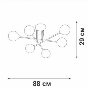 Люстра на штанге Vitaluce V3931 V3931-8/6PL в Миассе - miass.ok-mebel.com | фото 4