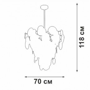 Люстра на штанге Vitaluce V5802 V5802-8/8PL в Миассе - miass.ok-mebel.com | фото 3