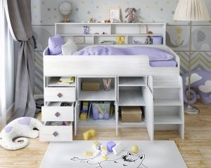 Кровать чердак Малыш 5 в Миассе - miass.ok-mebel.com | фото 3