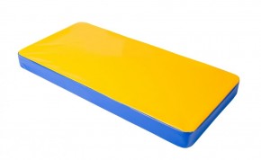 Мат гимнастический 1х0,5х0,08м цв. синий-желтый в Миассе - miass.ok-mebel.com | фото