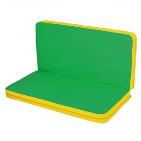 Мат гимнастический 1,15х1,15х0,08м складной цв. желтый-зеленый (к ДСК Мурзилка и Кубик) в Миассе - miass.ok-mebel.com | фото