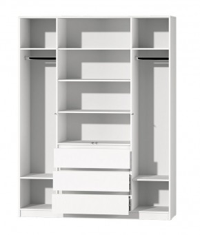 МС "Хилтон" Шкаф №1 1600 (Белый текстурный) в Миассе - miass.ok-mebel.com | фото 3
