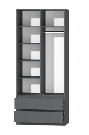 МС "Хилтон" Шкаф №3 900 (Графит) в Миассе - miass.ok-mebel.com | фото 3