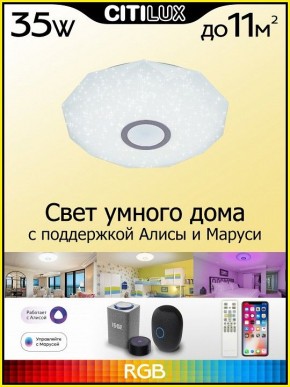 Накладной светильник Citilux Диамант Смарт CL713A30G в Миассе - miass.ok-mebel.com | фото 3