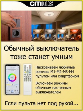 Накладной светильник Citilux Диамант Смарт CL713A30G в Миассе - miass.ok-mebel.com | фото 6