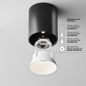Накладной светильник Maytoni Alfa LED C064CL-12W4K-RD-B в Миассе - miass.ok-mebel.com | фото 4