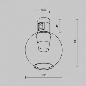 Накладной светильник Maytoni Bubble TR148-1-3W4K-B в Миассе - miass.ok-mebel.com | фото 6