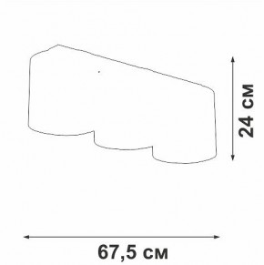 Накладной светильник Vitaluce V2881 V2881-1/3PL в Миассе - miass.ok-mebel.com | фото 3