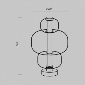 Настольная лампа декоративная Maytoni Atmos MOD364TL-L15B3K в Миассе - miass.ok-mebel.com | фото 5