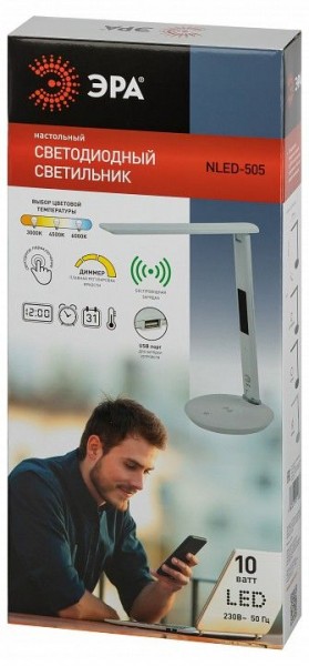 Настольная лампа офисная Эра  NLED-505-10W-W в Миассе - miass.ok-mebel.com | фото 5