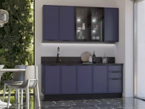 НИКОЛЬ Кухонный гарнитур 2000/900 (Холст Сапфировый) в Миассе - miass.ok-mebel.com | фото