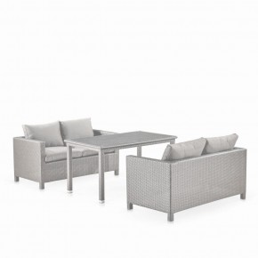 Обеденный комплект плетеной мебели с диванами T256C/S59C-W85 Latte в Миассе - miass.ok-mebel.com | фото