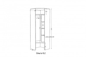 ОЛЬГА 9.2 Шкаф угловой с зеркалом в Миассе - miass.ok-mebel.com | фото 2