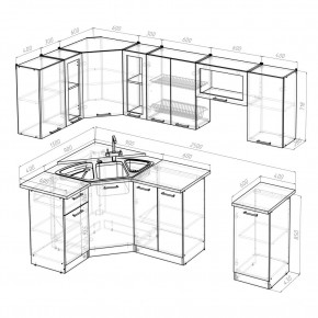 ОЛЬГА Кухонный гарнитур Оптима 1 (1300*2500 мм) в Миассе - miass.ok-mebel.com | фото 2