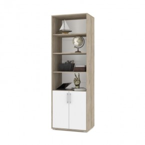 ОЛИВИЯ О21 Шкаф-стеллаж (дуб серый/белый) в Миассе - miass.ok-mebel.com | фото