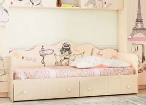 Кровать для детской КР24 Париж в Миассе - miass.ok-mebel.com | фото 2