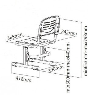 Парта-трансофрмер Amare II Pink + ящик + SST3 Pink в Миассе - miass.ok-mebel.com | фото 8