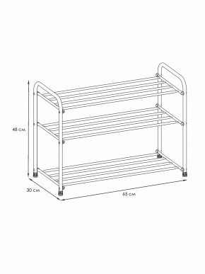 ПДОА23 Ч Подставка для обуви "Альфа 23" Черный в Миассе - miass.ok-mebel.com | фото 2