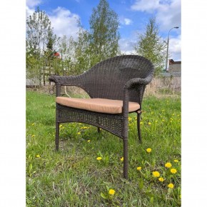 Плетеное кресло LV-140B-Brown с подушкой в комплекте в Миассе - miass.ok-mebel.com | фото 1