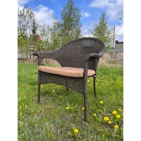 Плетеное кресло LV-140B-Brown с подушкой в комплекте в Миассе - miass.ok-mebel.com | фото 2