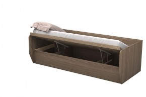 Кровать Зефир 1 с ПМ (Дуб Крафт белый) в Миассе - miass.ok-mebel.com | фото 3