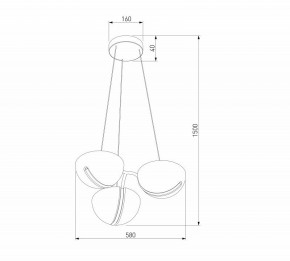 Подвесная люстра Eurosvet Emisfero 50083/3 LED золото в Миассе - miass.ok-mebel.com | фото 6