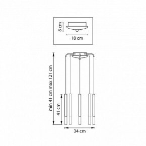 Подвесная люстра Lightstar Tubo L5T747147 в Миассе - miass.ok-mebel.com | фото 3