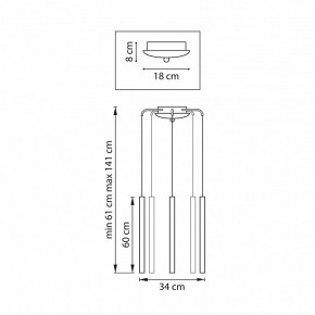 Подвесная люстра Lightstar Tubo L5T747347 в Миассе - miass.ok-mebel.com | фото 3