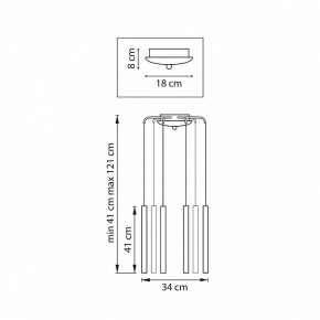 Подвесная люстра Lightstar Tubo L8T747247 в Миассе - miass.ok-mebel.com | фото 3