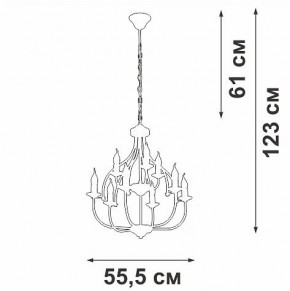 Подвесная люстра Vitaluce V1863 V1863-8/9 в Миассе - miass.ok-mebel.com | фото 3